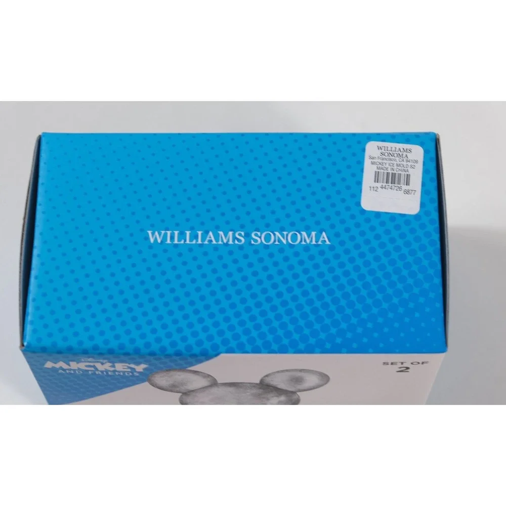 Williams Sonoma Ice Molds Blue Mickey Mouse Disney Set Of 2 Silicone